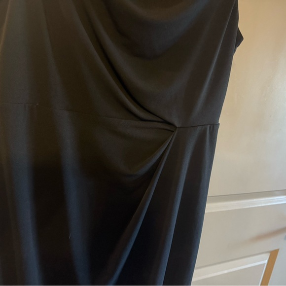Ann Taylor Black Draped Midi Dress - Picture 4 of 9